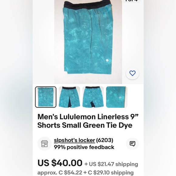 🥂HPLululemon men‘s T.H.E. Linerness 9” athletic running🏃 workout short Size L - Picture 15 of 17
